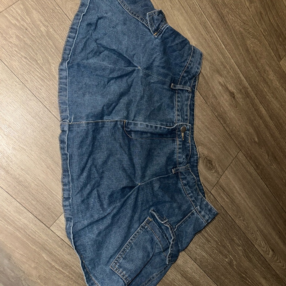 SHEIN Blue Denim Mini Skirt